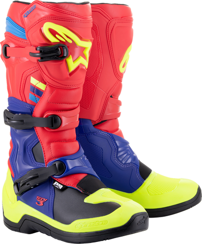 Tech 3 Boots - Red/Blue/Yellow Fluorescent - US 7 - Lutzka's Garage