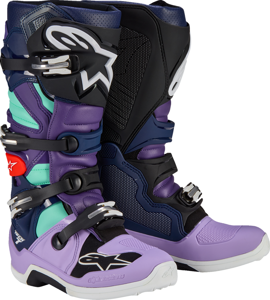 Limited Edition Imperial Tech 7 Boots - Purple/Blue/Black - US 8 - Lutzka's Garage