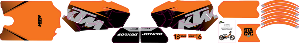 STACYC™ Stability Cycle Graphic Kit - 16" - Brushless - KTM - Lutzka's Garage