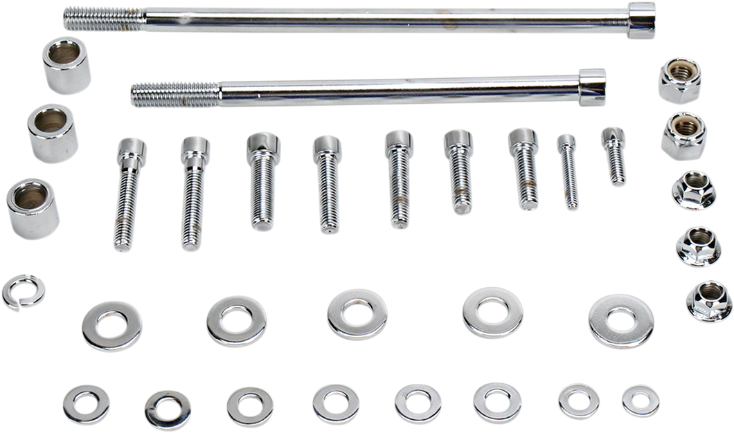 Bolt Kit - Motor Mount - Top/Front/Rear - Socket-Head - Chrome - Lutzka's Garage