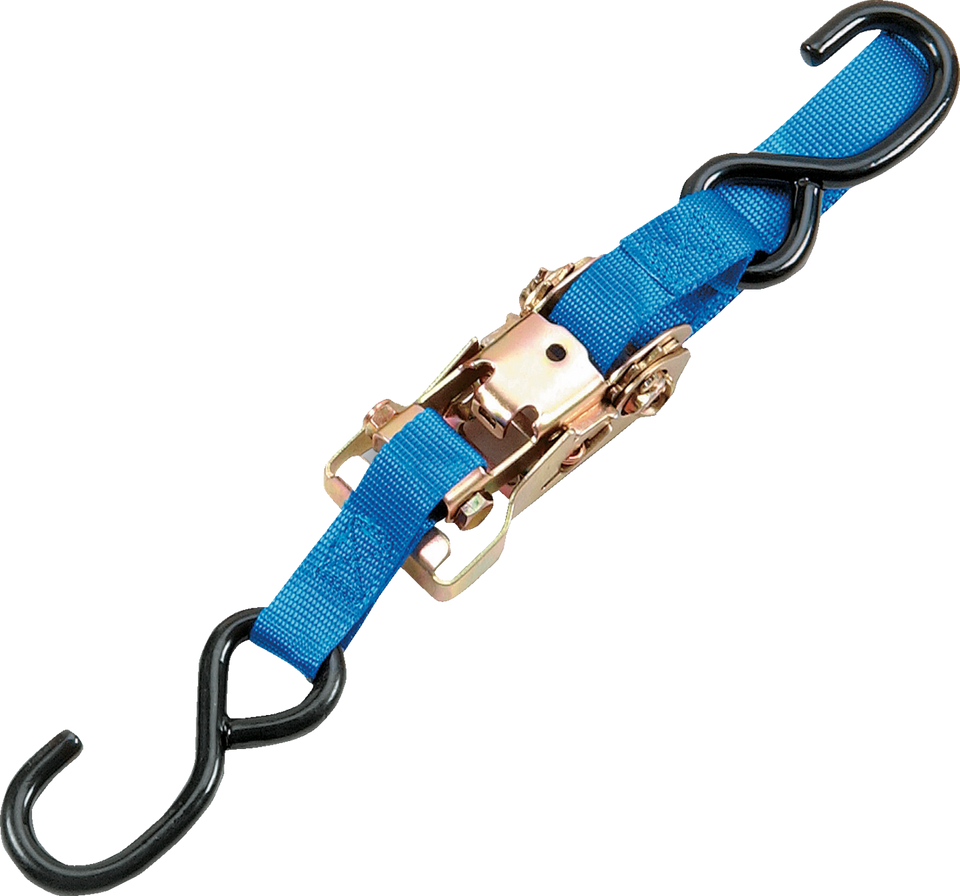 Heavy-Duty Ratchet Tie-Down - 1-1/2" x 6 - Blue - Lutzka's Garage