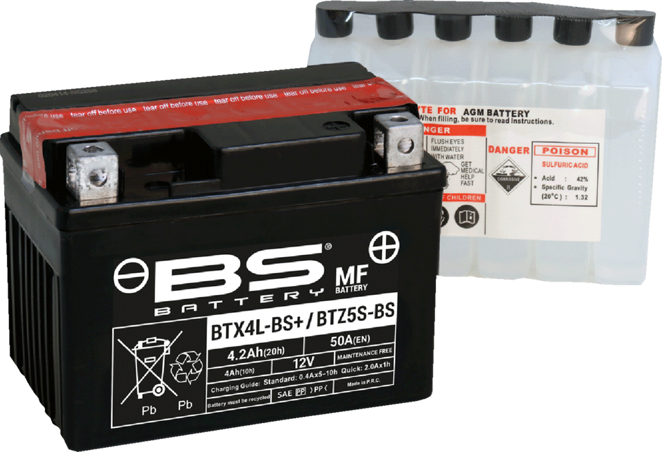 Battery - BTZ5S-BS / BTX4L-BS (YTZ / YTX)