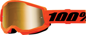 Strata 2 Junior Goggle - Neon Orange - Gold Mirror - Lutzka's Garage