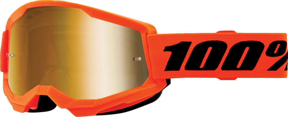 Strata 2 Junior Goggle - Neon Orange - Gold Mirror - Lutzka's Garage