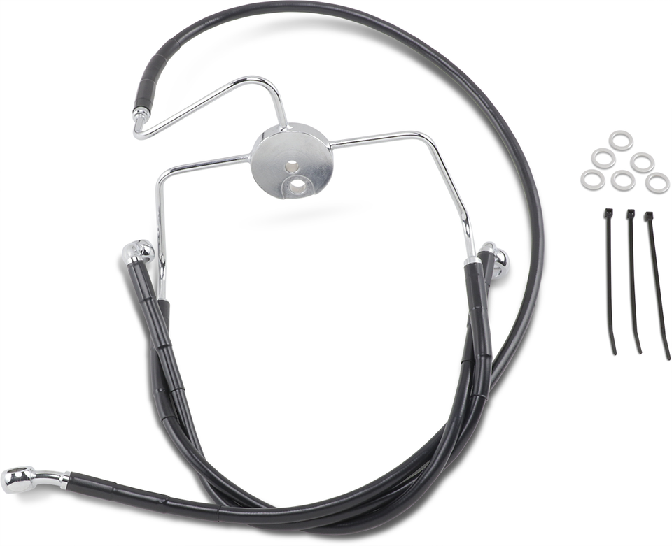 Brake Line - Front - Black - +6" - Lutzka's Garage