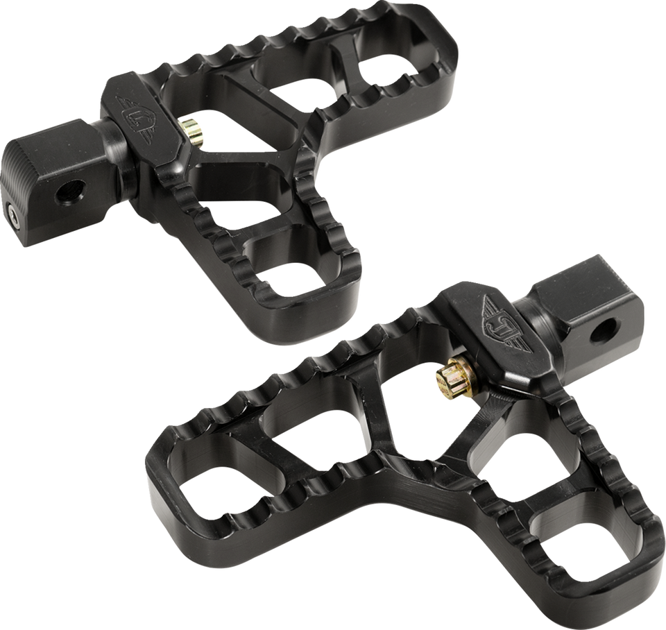 Serrated Heel Pegs - Black - Indian - Lutzka's Garage