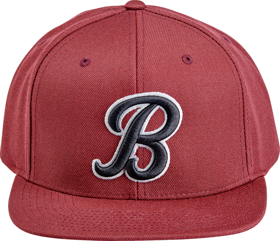 Script B Hat - Maroon - Lutzka's Garage