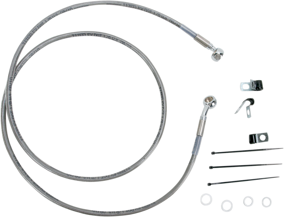 Brake Line - Front - +8" - Stainless Steel - Lutzka's Garage