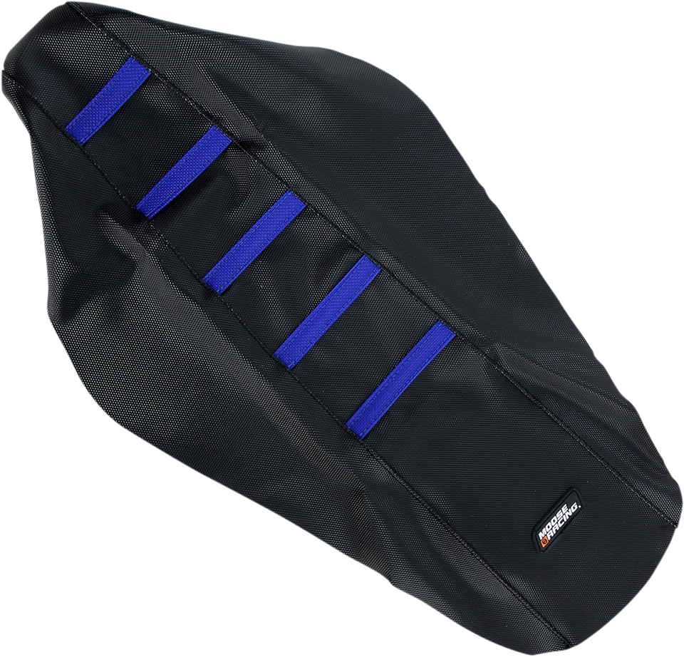 Ribbed Seat Cover - Black Cover/Blue Ribs - Yamaha