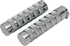 Grips - Knurled - Notched - Chrome - Lutzka's Garage