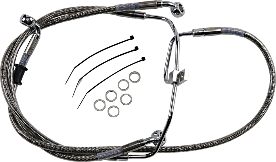 Brake Line - +6" - Stainless Steel - FXDF 08-17 - Lutzka's Garage
