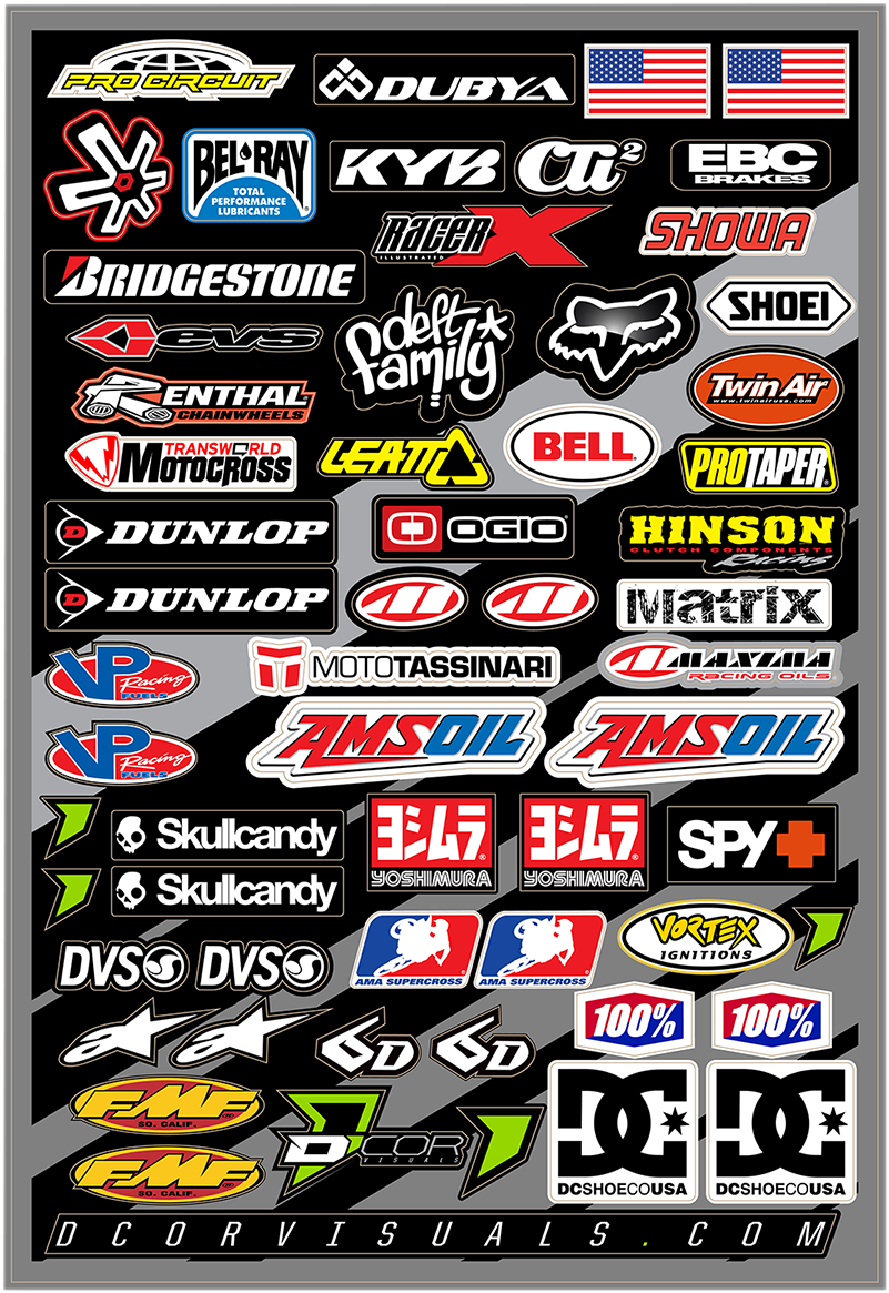 MX Decal Sheet - Misc. Logo