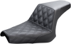 Step-Up Seat - Front Lattice Stitched - Black - Lutzka's Garage
