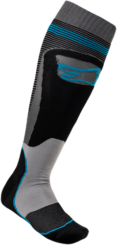 MX Plus 1 Socks - Black/Cyan - Small/Medium - Lutzka's Garage