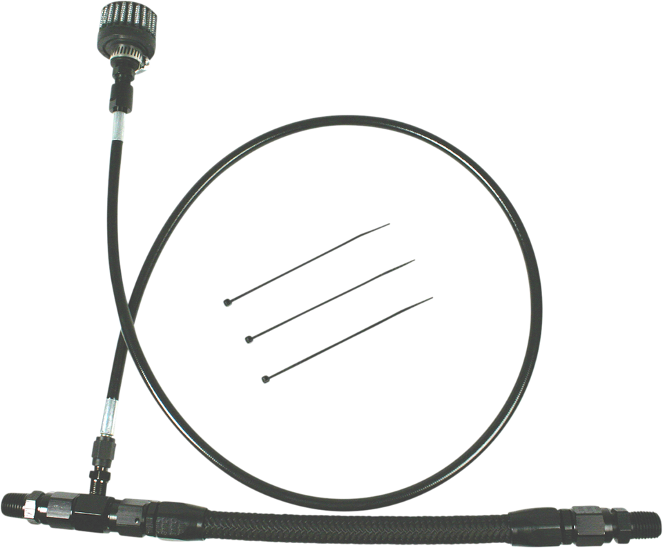 Oil Tank Breather Kit - Black - 02-06 - Lutzka's Garage