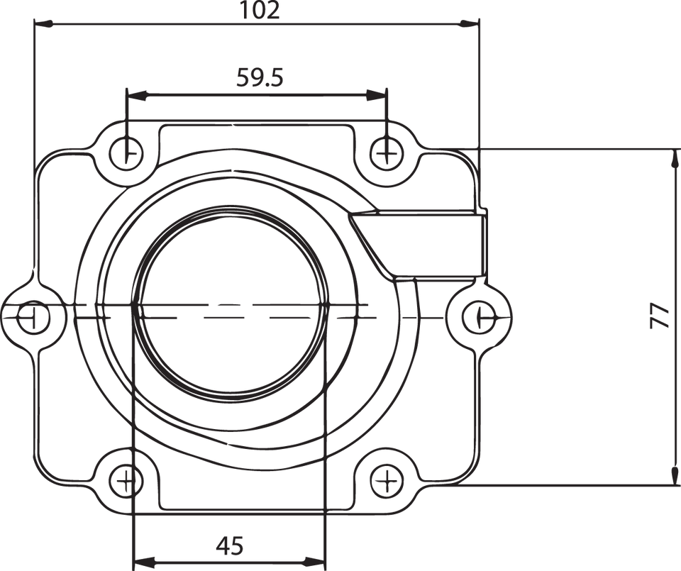 Carburetor Mounting Flange - Polaris