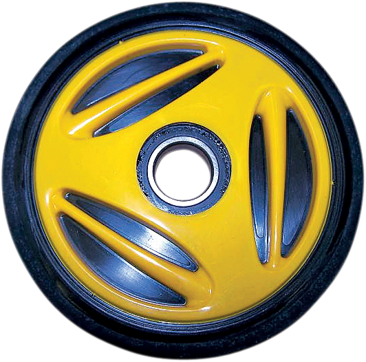 Idler Wheel with Bearing 6205-2RS - Yellow - Group 10 - 165 mm OD x 1" ID - Lutzka's Garage