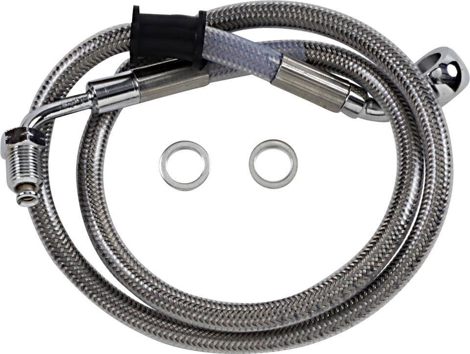 Brake Line - +4" - Stainless Steel - 18-21 Softail - Lutzka's Garage