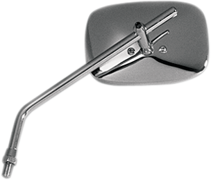 Mirror - Die-Cast - Plain - Side View - Rectangle - M10 x 1.25 - Chrome - Left/Right - Lutzka's Garage