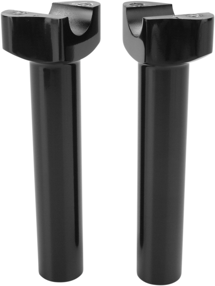 Risers - Straight - 6-1/2" - Black - Lutzka's Garage