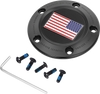 Timing Cover - 5 Hole - American Flag - Black - Lutzka's Garage