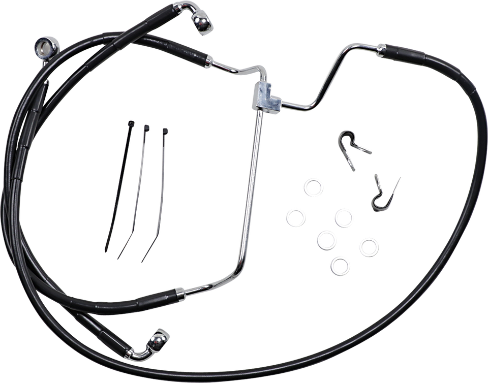 Brake Line - Front - Black - +4" - Lutzka's Garage