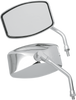 Mirror - "Big One"/Cruiser - Side View - Rectangle - M10 x 1.25 - Chrome - Pair - Lutzka's Garage