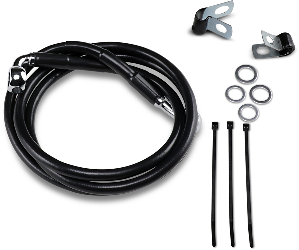 Brake Line - Front - Black - +4" - Lutzka's Garage
