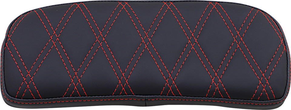 Chopped Tour-Pak Pad - Double Diamond - Black/Red - Lutzka's Garage