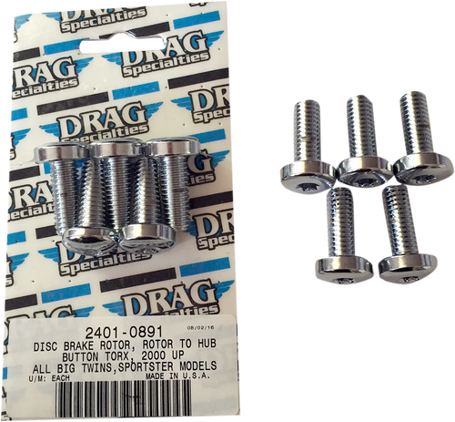 Mounting Kit - Rotor to Hub - Rear - Chrome - Lutzka's Garage