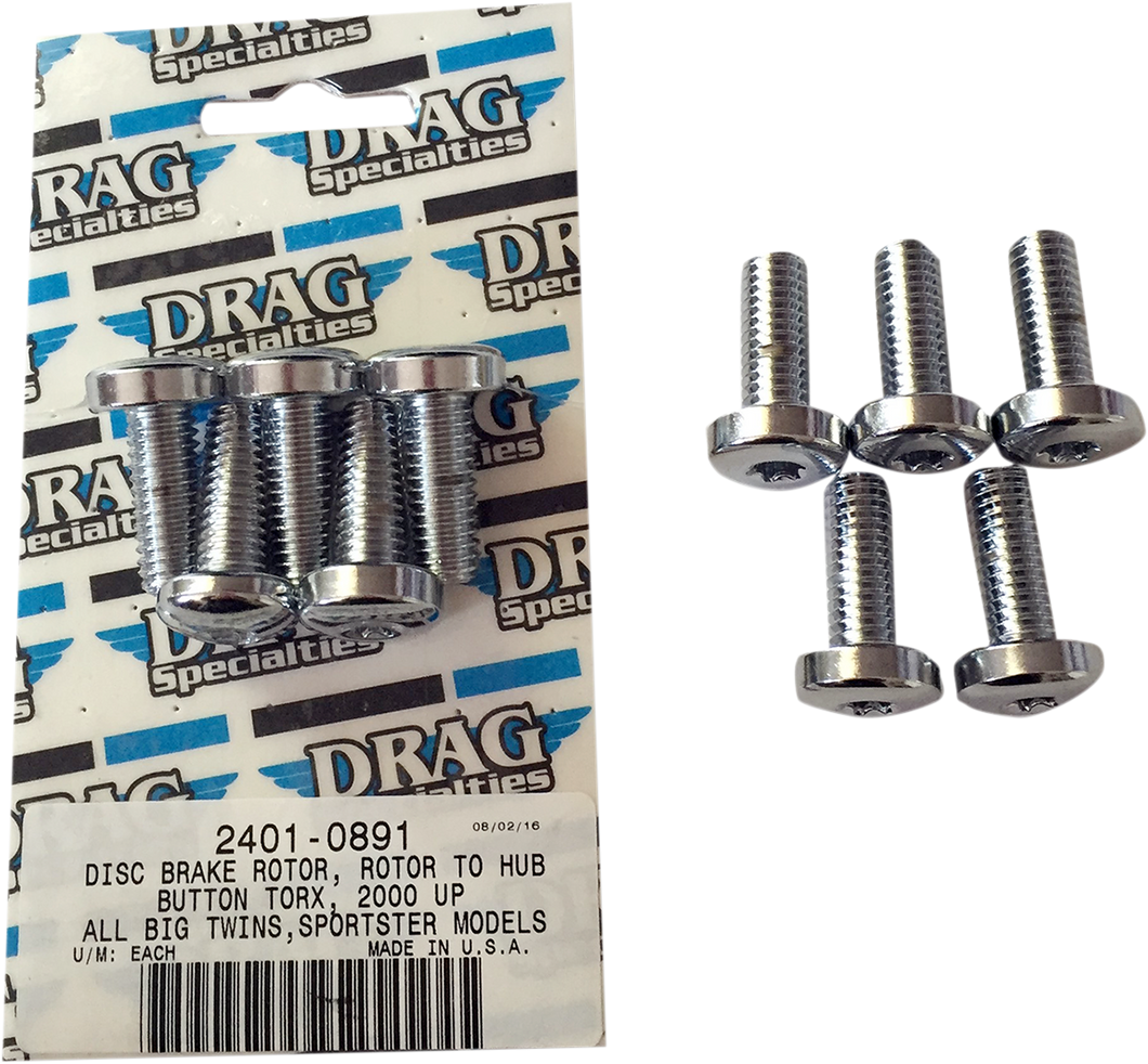 Mounting Kit - Rotor to Hub - Rear - Chrome - Lutzka's Garage