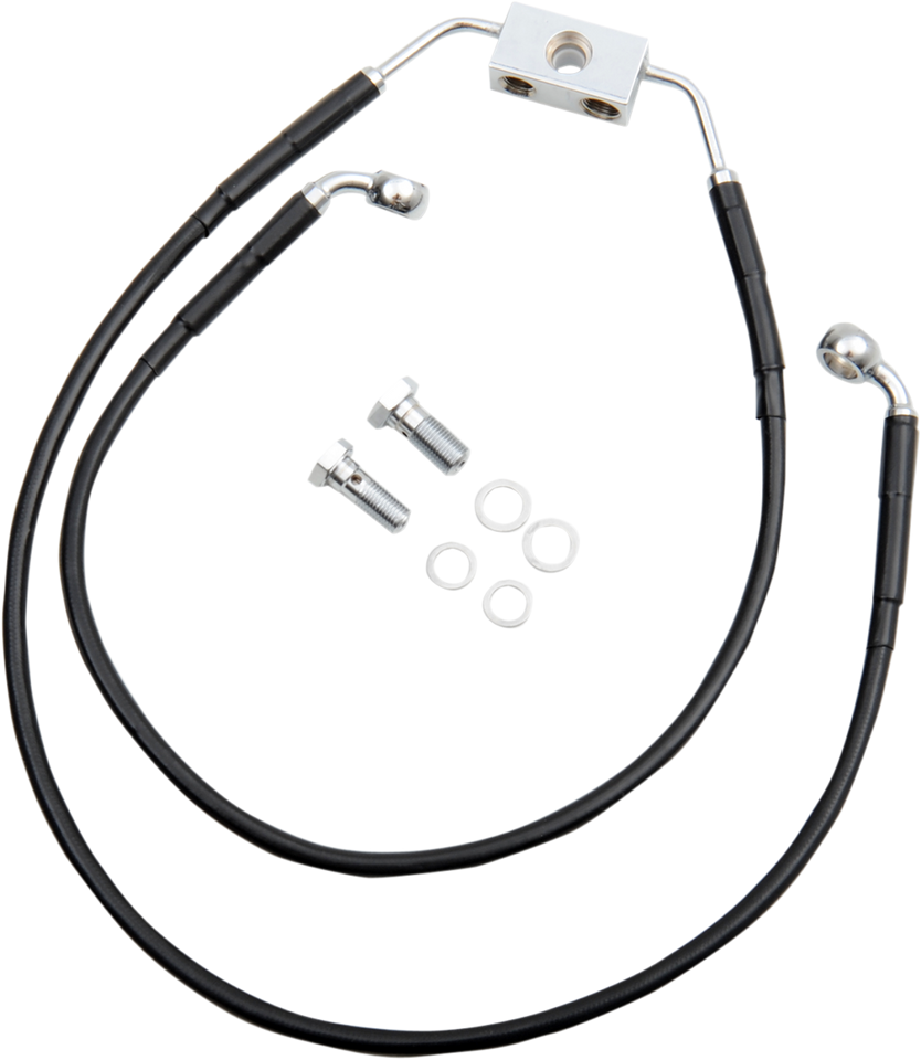 Brake Line - Front - Black - +8" - Lutzka's Garage