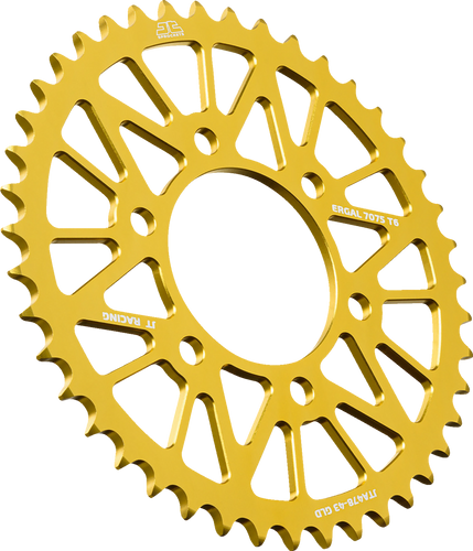 Rear Sprocket - Aluminum - 43 Tooth - Gold - Kawasaki - Lutzka's Garage