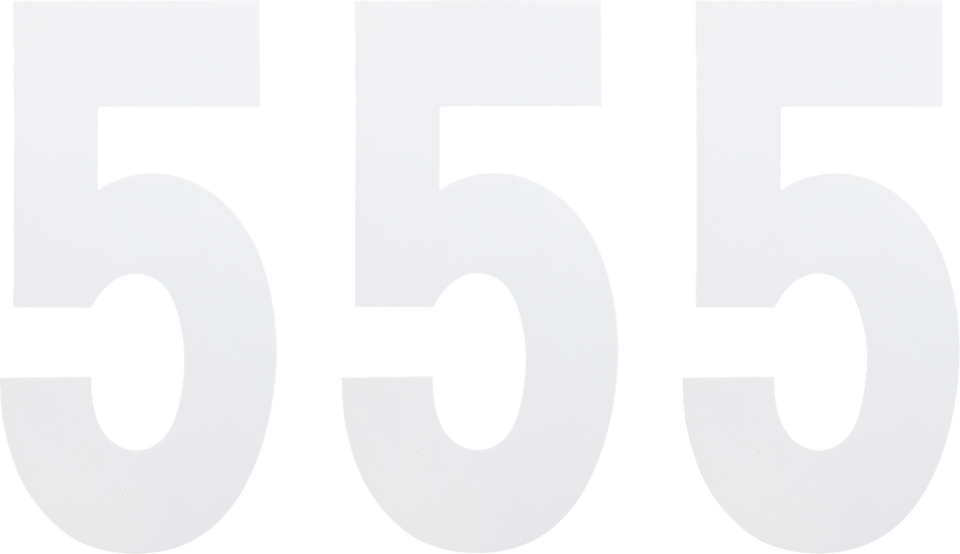 FX Number 5 - White - 6" - Lutzka's Garage