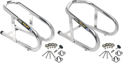 Wheel Chock - Removable - Chrome - 3-1/2