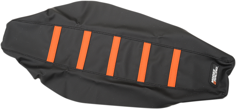 Ribbed Seat Cover - Black Cover/Orange Ribs - KTM
