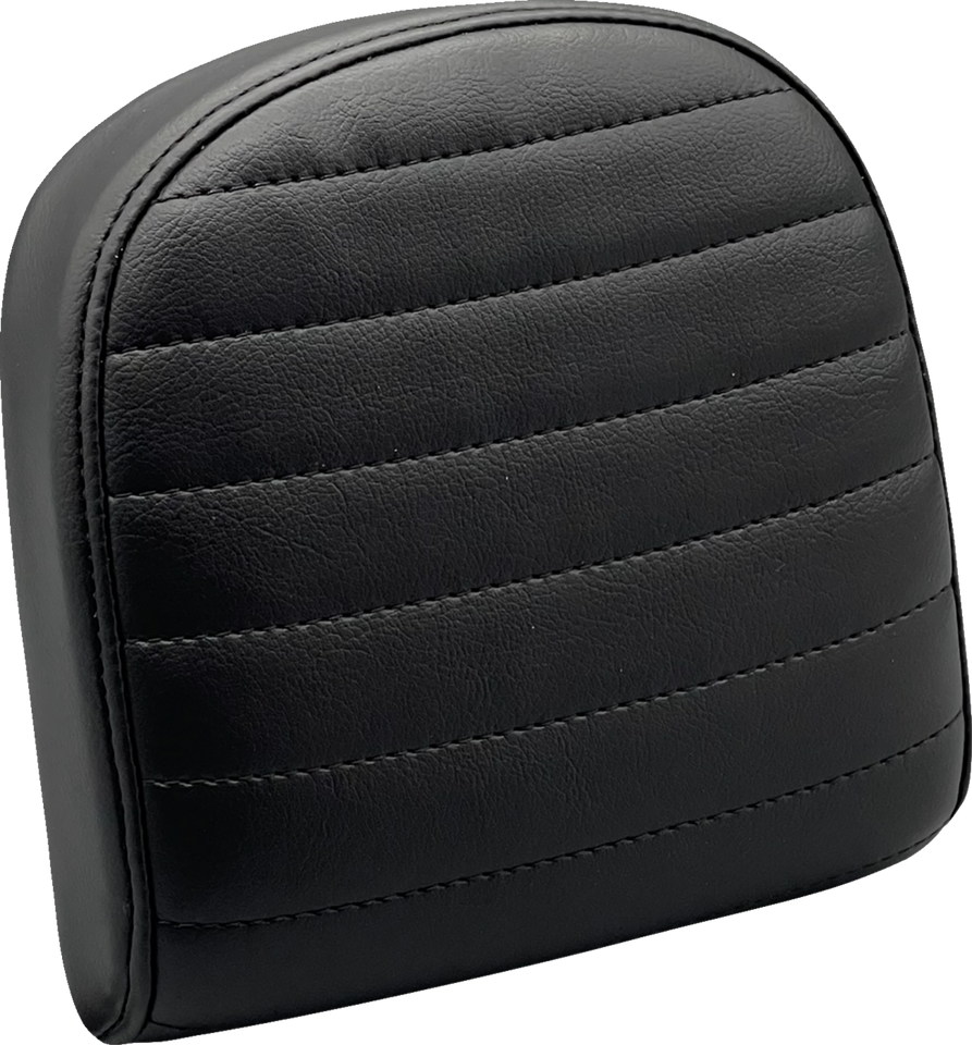 Sissy Bar Pad - Small - Pleated - Dull Black - Lutzka's Garage
