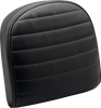 Sissy Bar Pad - Small - Pleated - Dull Black - Lutzka's Garage