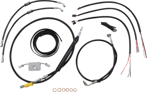 Handlebar Cable/Brake Line Kit - Quick Connect - Complete - 18" - 20" Ape Hangers - Black - Lutzka's Garage