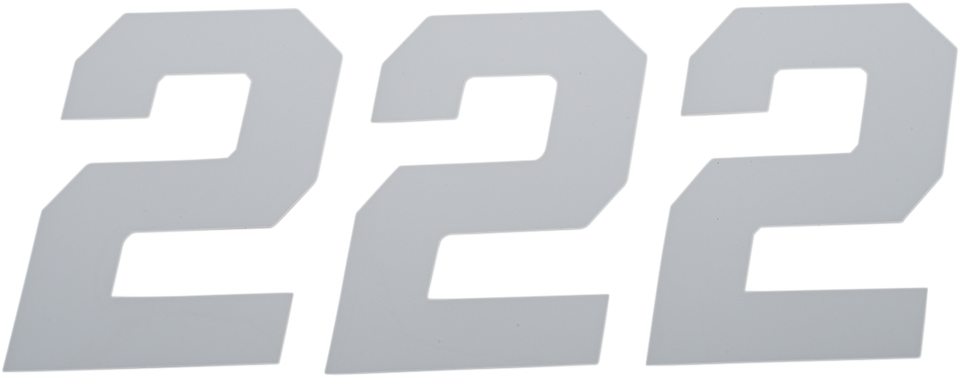 Race Number Plate - #2 - White - 4" - Lutzka's Garage
