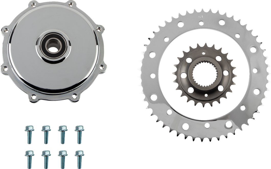 Conversion Sprocket Kit - Chrome - 17-23 - Lutzka's Garage