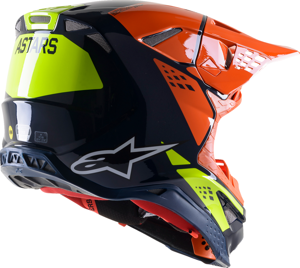 Supertech M8 Helmet - Factory - Blue/Orange/Yellow - Small - Lutzka's Garage