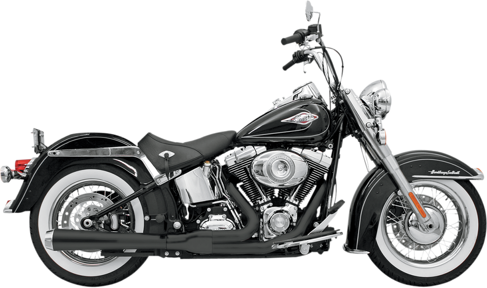 2:1 Exhaust - Black - Long - Softail - Lutzka's Garage
