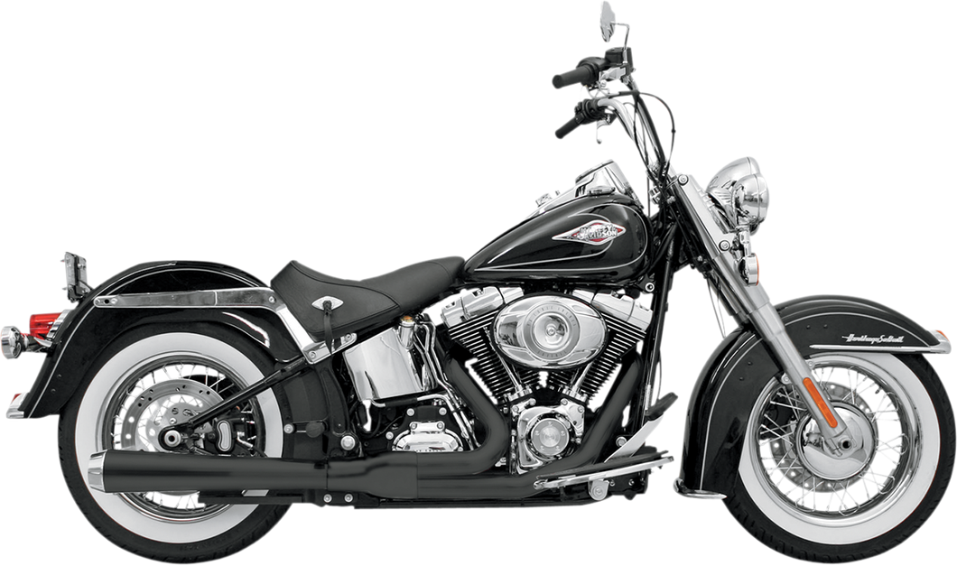 2:1 Exhaust - Black - Long - Softail - Lutzka's Garage
