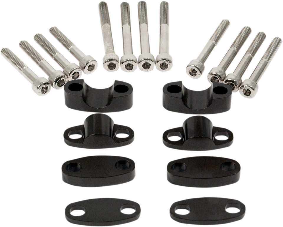 Riser Kit - 7/8" - Black - Lutzka's Garage