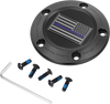 Timing Cover - 5 Hole - Blue Line American Flag - Black - Lutzka's Garage