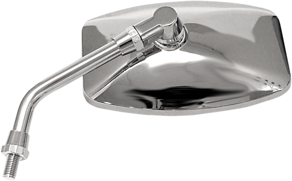 Mirror - "Big One"/Cruiser - Side View - Rectangle - M10 x 1.25 - Chrome - Each - Lutzka's Garage
