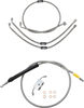 Handlebar Cable/Brake Line Kit - Quick Connect - 18" - 20" Ape Hanger Handlebars - Stainless Steel - Lutzka's Garage