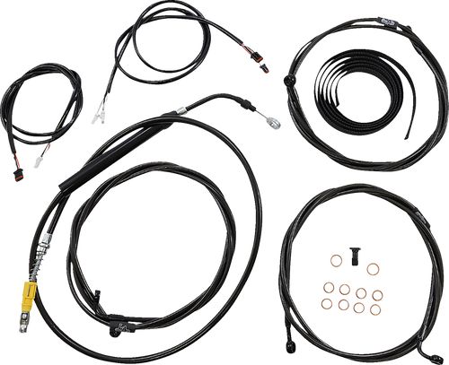 Cable Kit - Stock Handlebars - ABS - Black - Lutzka's Garage