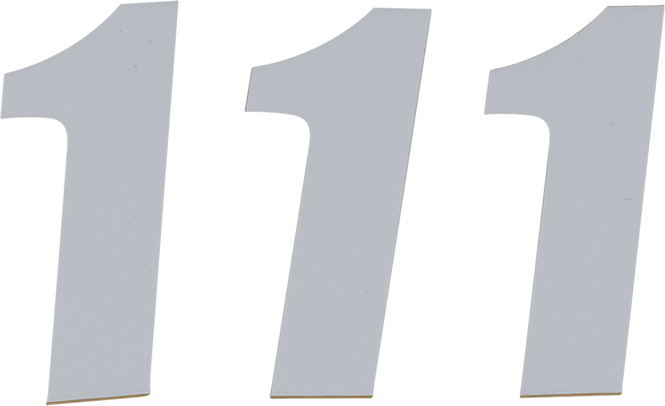 SX Plate Number - #1 - White - 4" - Lutzka's Garage